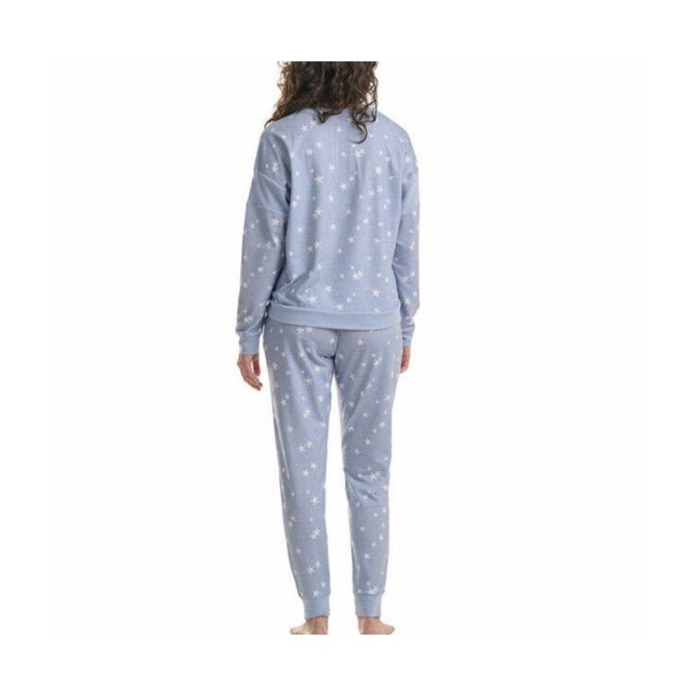 Splendid Womens Pajamas Blue Stars 2-Piece Top Jogger Lounge Pocket Soft Size XS - Picture 3 of 5